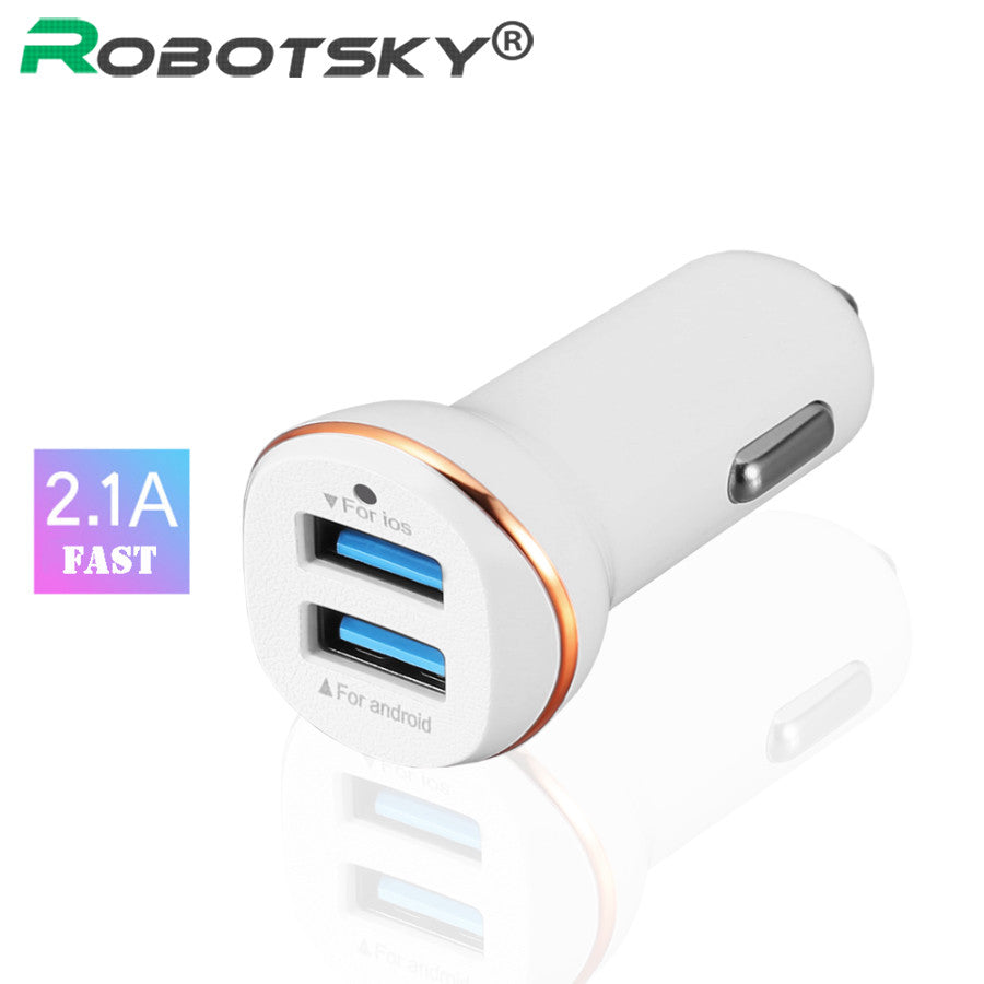 Car-charger Dual USB Car Charger 5V 2.1A Fast Charging Travel Charge Adapter